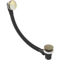 Brushed Brass Click Clack Push Button Sprung Bath Basin and Shower Tray Wastes