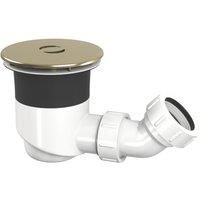 TOP-FIX Easy Fit Shower Tray Waste 90mm with Elbow Brushed Brass - SHW-TOP-01-BB