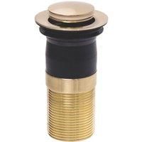 TOP-FIX Easy Fit Basin Sink Click Clack Pop Up UNSLOTTED Top Fix Waste - Brushed Bath - PBW-TOP-02-BB (PDT-000735)