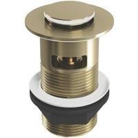 ETAL Slotted Push Button Basin Waste Brushed Brass 60mm (745VN)