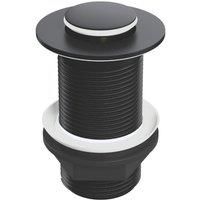 Matt Black Click Clack Push Button Sprung Bath Basin Unslotted