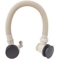 ETAL Freeflow Gravity-Pumped & HP/Combi Round Bath Filler, Clicker Waste & Overflow Matt Black (308VN)