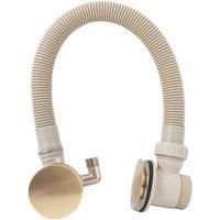 ETAL Freeflow Gravity-Pumped & HP/Combi Round Bath Filler, Clicker Waste & Overflow Brushed Brass (391VN)
