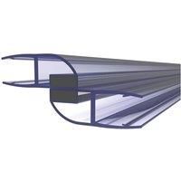ETAL Neo Magnetic Pivot Shower Door Seals Clear 6mm x 2000mm 2 Pack (218YU)