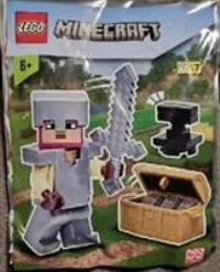 Minecraft LEGO Foil Pack Set 662309 Knight Minifigure with Chest+Anvil