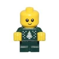 LEGO City Baby in Dark Green Christmas Holiday Sweater Minifigure from 60436