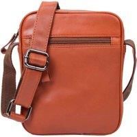 Mens Leather Small Cross Body Bag Travel Organiser Messenger Pouch Parkham Tan