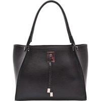 Womens Grained Leather Shoulder Bag Zip Large Size Handbag Black Burgundy Taupe
