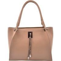 Womens Grained Leather Shoulder Bag Zip Large Size Handbag Black Burgundy Taupe