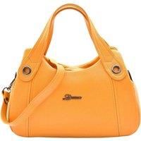 Womens Grained Real Leather Shoulder Bag Zip Small Size Handbag Daisy (Yellow)
