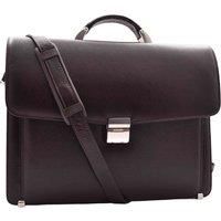 Genuine Leather Business Briefcase for Men Classic Executive Bag Black Brown