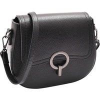 Real Leather Small Size Cross Body Bag for Women Snake Print Zora (Black)