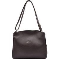 Ladies Classic Real Leather Shoulder Bag Zip Hobo Handbag For Women Black Brown