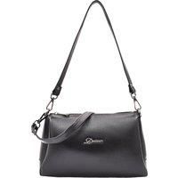 Womens Real Leather Shoulder Bag Small Size Handbag Chelo Black
