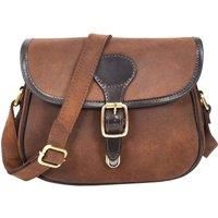 Womens Classic Saddle Bag Leather Oily Brown Shoulder Handbags Penny