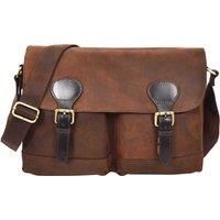 Mens Real Leather Messenger Organiser Laptop Bag Briefcase Vintage Brown Chase