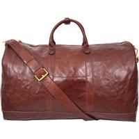 Travel Duffle Bag Genuine Vegetable Leather Large Size Holdall HOL712