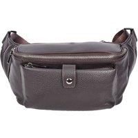 Real Leather Waist Bum Bag Slim Travel Money Pouch Pack Milan Brown