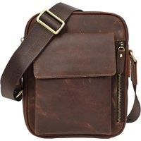 Mens Real Leather Cross Body bag Mid Multi-Pocket Travel Organiser Pouch Rovigo