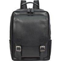 Mens Real Leather Backpack Large Laptop Business Travel Rucksack Modra Black