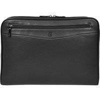 Real Leather Portfolio Case Business A4 Document Organiser Folio Bag Nador Black
