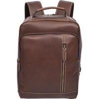 Mens Real Leather Backpack Large Size Laptop Travel Rucksack Cliff Brown Hunter