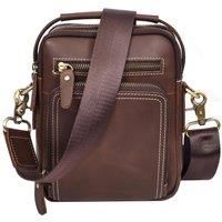 Mens Real Leather Cross Body Bag Small Organiser Casual Pouch Jett Tan Hunter