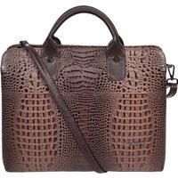 Womens Real Leather Croc-Print Shoulder Bag A4 Size Business Handbag Millie