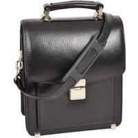 Men's Real Leather Briefcase Style Crossbody Flight Messenger Bag Drew