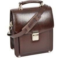 Men's Real Leather Briefcase Style Crossbody Flight Messenger Bag Drew