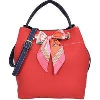 Womens Faux Leather Handbag Shoulder Tote with Cosmetics Bag Willow Pink