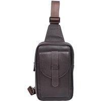 Real Leather Chest Bag Cross Body Small Travel Organiser Pouch Elliot Brown