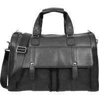 Real Leather Holdall Large Size Overnight Cross Body Travel Bag Wellington Black