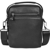 Mens Real Leather Cross Body Bag Small Organiser Pouch Lincoln Black