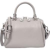 Womens Real Leather Handbag Small Size Classic Shoulder Bag Luna (Grey)