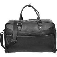 Real Leather Holdall Large Size Weekend Cross Body Travel Bag Langley Black