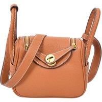 Womens Faux Leather Shoulder Bag Mini Fashion Handbag Celeste (Brown)