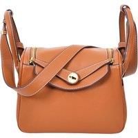 Womens Faux Leather Shoulder Bag Fashion Handbag Rose Brown