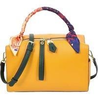 Womens Faux Leather Handbag Barrel Shape Shoulder Bag Georgia White