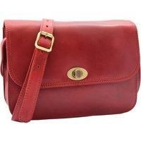 Womens Crossbody Bag Real Leather Messenger Organizer Handbag Alexandria (Bordo)