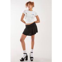 Double Fold Over Mini Skirt