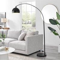 Furniture Box Holden Black Matte Metal Floor Arc Standing Lamp Light