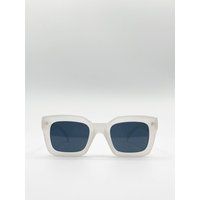 Oversized Matte Crystal Frame Cateye Sunglasses
