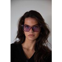 Purple Oversized Cateye Sunglasses