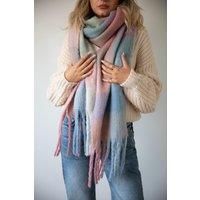 SVNX Women's Light Checked Print Scarf
