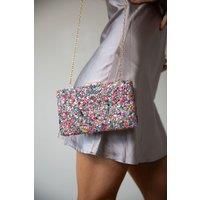 ladies clutch handbags Embellished Square Clutch Bag in Multi