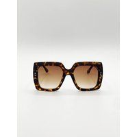 Women's sunglasses Oversized Square Frame in Brown Tortoiseshell