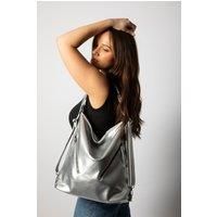 Silver 2-in-1 Shoulder bag And Backpack