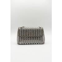 Silver Embellished Shoulder Bag