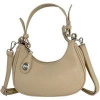 Small Turn-Lock Faux Leather Shoulder Bag